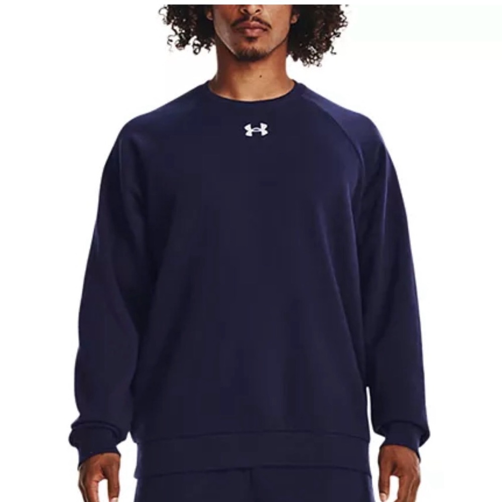 LG Men's Navy Crewneck Sweatshirt with Chest Logo
